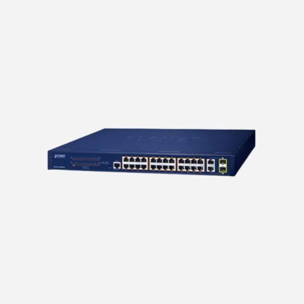 24-Port 10/100TX 802.3at PoE + 2-Port Gigabit TP/SFP Combo Managed Ethernet Switch