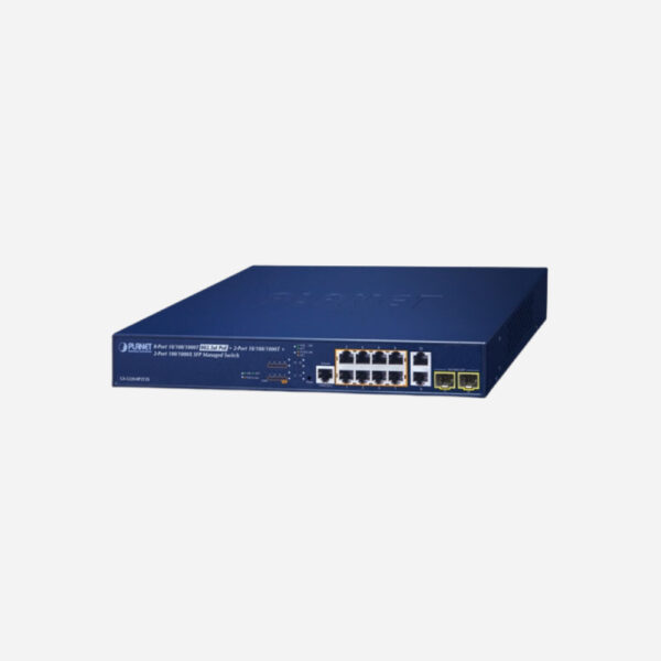 L2+ 8-Port 10/100/1000T 802.3at PoE + 2-Port 10/100/1000T + 2-Port 100/1000X SFP Managed Switch