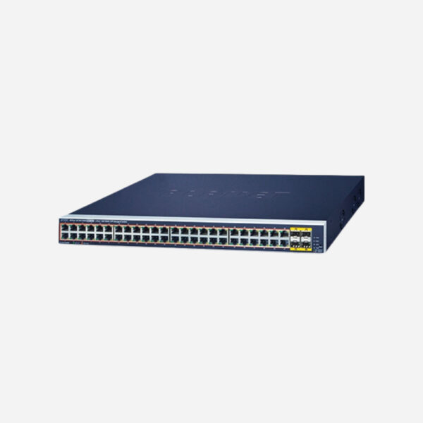 48-Port 10/100/1000T 802.3at PoE + 4-Port 100/1000BASE-X SFP Managed Switch