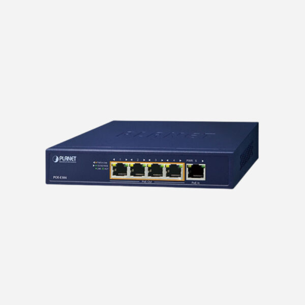 1-Port 802.3bt PoE++ to 4-Port 802.3af/at Gigabit PoE Extender